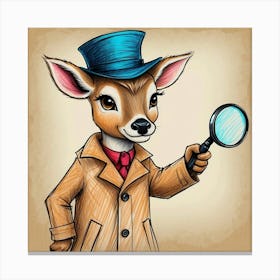 Detective Deer 1 Canvas Print