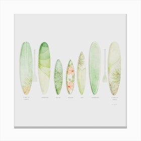 Tropical Surf Square Canvas Print