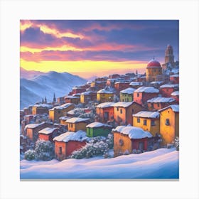 Winter Village 7 Canvas Print