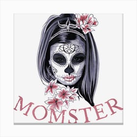 Womens Noble Days Momster Casual Funny Halloween Casual Canvas Print