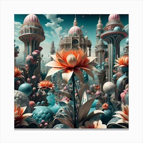 Surreal Exotic Flower 2 Canvas Print