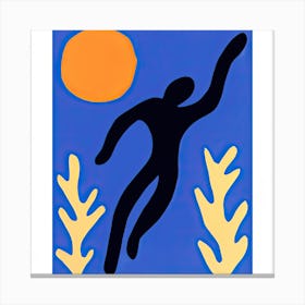 A Blue Dancer, Cut Out, The Matisse Inspired Art Collection Canvas Print