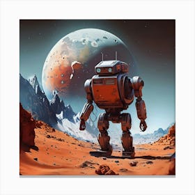 Robot On Mars 1 Canvas Print