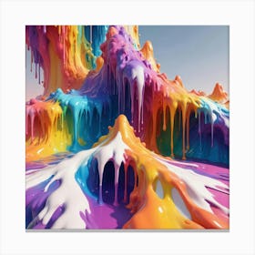 Colorful Drips Canvas Print