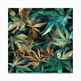 Abstract Background With Leaves Canvas Print