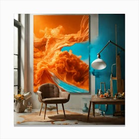 ((( Capture Dynamic Splashes Of Art In A Fashion P Canvas Print