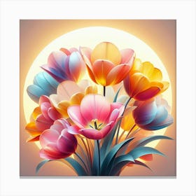 Colorful Tulips Canvas Print