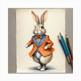 Rabbit In A Suit 36 Canvas Print