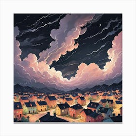 An Evening With Clouds Art (3) Canvas Print