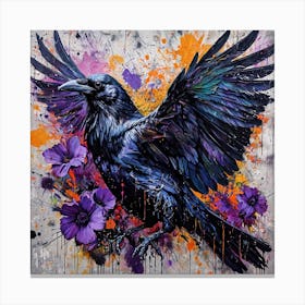 BIRD AND COLORS Canvas Print