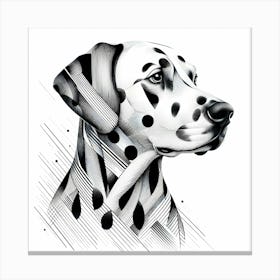 Dalmatian - Abstract Line Art Illustration 272 Canvas Print