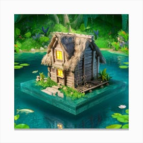 House On A Lake Canvas Print