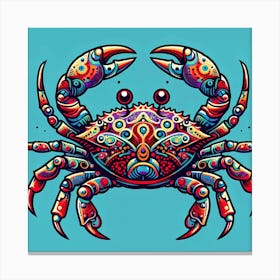 Crab Psychedelic Canvas Print