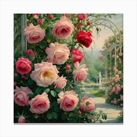 A Stunning Vintage Inspired Illustration Of A Lush Kftkb3 Uttkdapakxxqjjg Cifwnkbttzqtwkxe7filfa Canvas Print