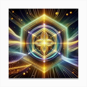 Golden Hexagram 1 Canvas Print