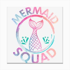 Mermaid Birthday Squad Party Canvas Print