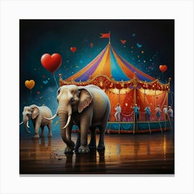 Circus Elephants 1 Canvas Print