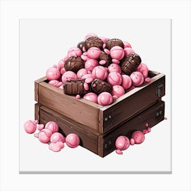 Pink Candy Crate 7 Canvas Print