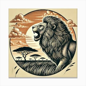 Tattoo Lion 1 Canvas Print