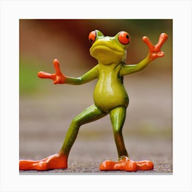 Green frog Canvas Print