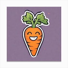 Carrot Smiling Canvas Print