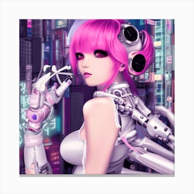 Robot Girl 6 Canvas Print