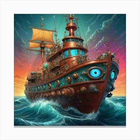 Tortuga Pirate Ship Canvas Print