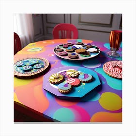 Table Of Desserts Canvas Print