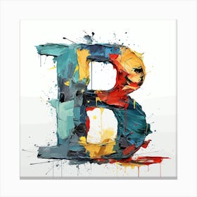 Letter B 10 Canvas Print