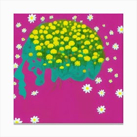 Dandelions In The Head Canvas Print