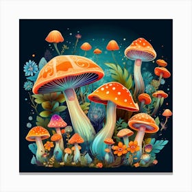 Mushroom Garden 7 Canvas Print