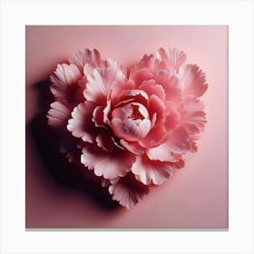 Heart Shaped Flower Canvas Print