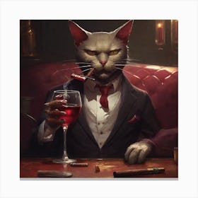 Cat father Canvas Print