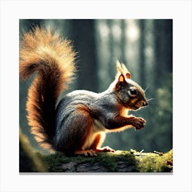 Squirrel In The Forest 55 Canvas Print