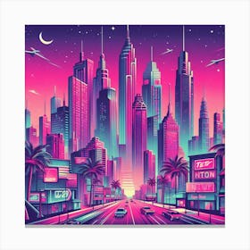 Neon City 4 Canvas Print