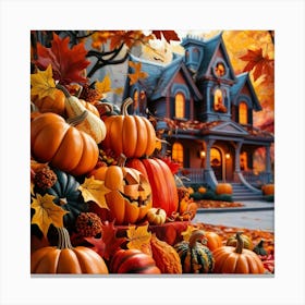 Autumn Pumpkins Canvas Print