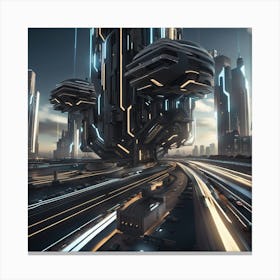 Futuristic City 5 Canvas Print