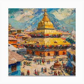 Golden Pagoda Nepal Canvas Print