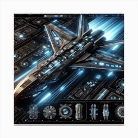 Futuristic Spaceship 25 Canvas Print