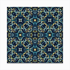 Beautiful knitted embroidery. Geometric ethnic oriental pattern traditional 4 Canvas Print