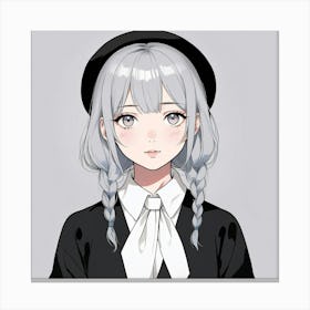 Anime Girl, Person, Person, Person Canvas Print
