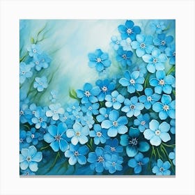 Blue Flowers 14 Canvas Print
