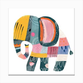Charming Illustration Elephant 5 Canvas Print