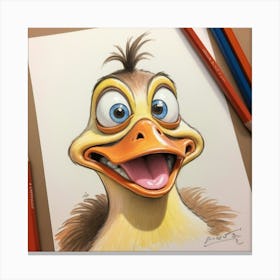 Duck Drawing 5 Canvas Print