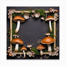 Frame Of Mushrooms 5 Canvas Print