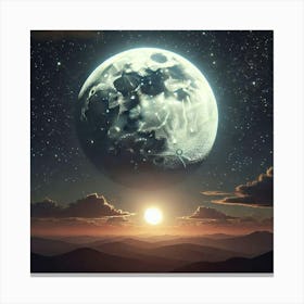 Full Moon In The Sky Canvas Print