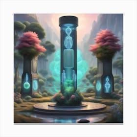 Pillars Of Light Canvas Print