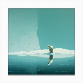 Polar Bear In The Arctic Canvas Print