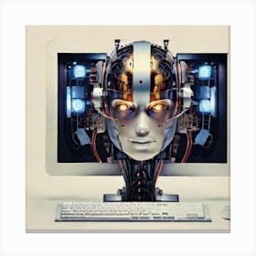 Computer Head Canvas Print