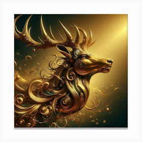 Golden Deer 2 Canvas Print